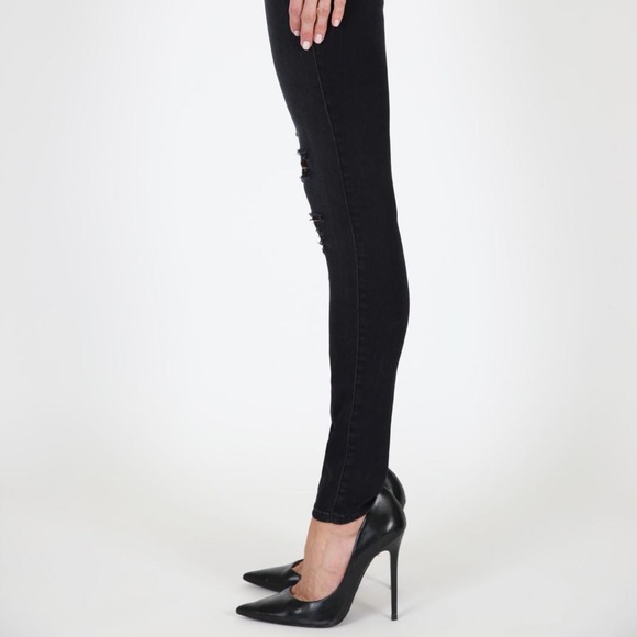 BLACK ORCHID LA high rise moto skinny jeans zipper - Picture 4 of 8